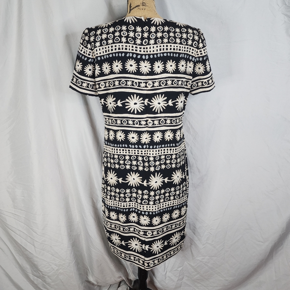 Vtg 90s LIZ CLAIBORNE Size 8 Floral Power Dressing Short Sleeve Sheath Dress EUC - Picture 6 of 10
